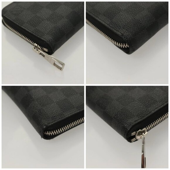 LOUIS VUITTON Damier Graphite Zippy Wallet Vertical N63095 LV Auth SW1050 - Picture 14 of 16